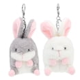 thumbnail image 5 of HONITANO 2Pcs Stuffed Rabbit Keychain Plush Bunny Keychain Realistic Style For Birthday Party, 5 of 8