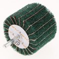 thumbnail image 3 of 6mm Vástago 25mm-50mm Interleaf Rueda de Lijar Fibra Cabezal de Esmerilado Cabezal de Limpieza Pulido Muela de Pulido para Metal - 60 × 50 × 6 mm con grano 60 × 50 × 6 mm con grano verde Baoblaze Rueda de pulido de fibra de nylon, 3 of 8