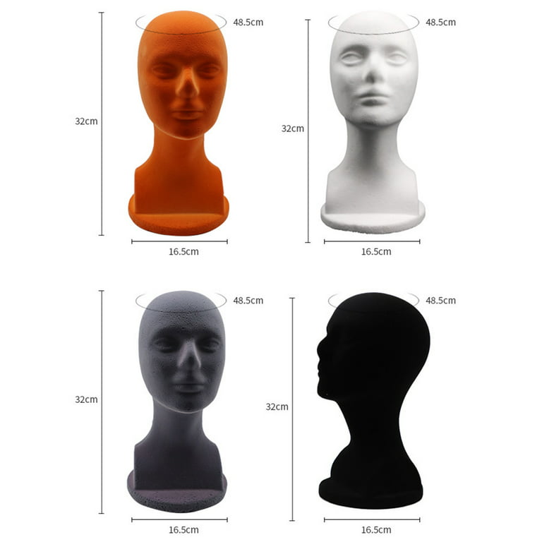 30Cm Tall Foam Mannequin Head Female For Wig Display Styrofoam Wig Head For  Cap Headphones Wig Stand For Salon Hair Accessories