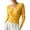 Yellow, variant on Women's Fall Winter Fashion Tops Solid Color Collar Waist Cinched Top Daily Office Wear