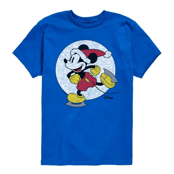Disney - Mickey Skating Christmas - Toddler & Youth Short Sleeve Graphic T-Shirt