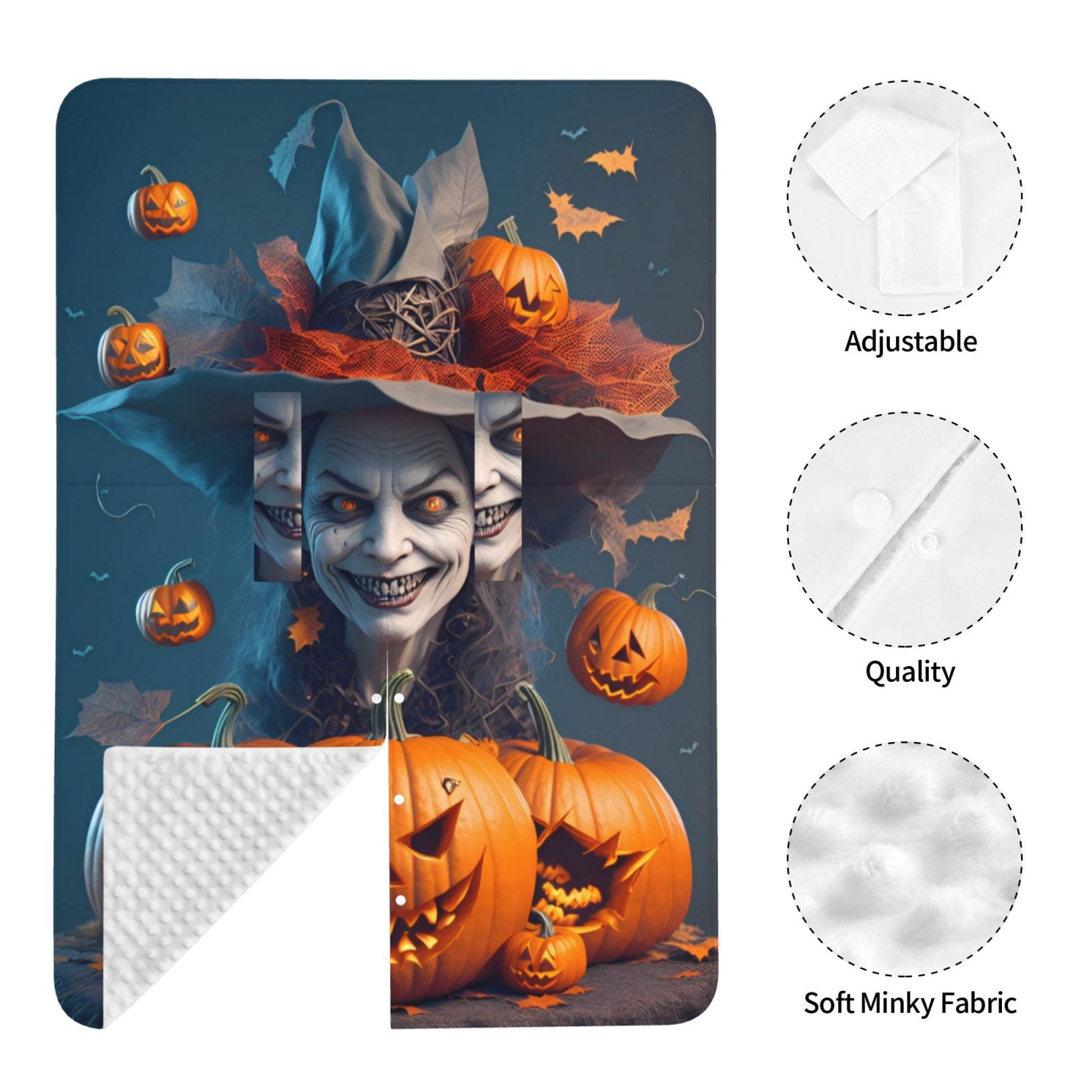 Naloa Modern Style Pumpkin Witch Baby Car Seat Cover, Breathable Baby Carrier Cover, Multiuse Baby Carrier Cover & Nursing Breastfeeding Cover