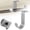 Silver, variant on Goowood Closet Rod Bracket Ceiling Mount Closet Pole Support Heavy Duty Metal Rod Holder for Wardrobe Curtains Living Room White