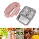 thumbnail image 3 of Fiambrera, Caja De Almuerzo De Diseño Compartimental De Plástico Seguro Contenedores De Acero Inoxidable 304 3 Rejillas Vajilla A Juego Para Picnic Para Oficina Para Viajes , 3 of 7