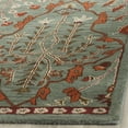 thumbnail image 3 of SAFAVIEH Wyndham Thurstan Floral Geometric Wool Area Rug, Blue/Rust, 7' x 7' Square, 3 of 6