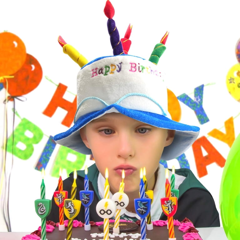 Windy City Novelties LED Light-Up Happy Birthday Cake Hat U2013 Flashing Candle Party Hat For Kids' Birthdays & Celebrations