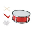 thumbnail image 2 of 14 en Snare Drum Instrumentos musicales profesionales con guantes Instrumento de percusión Baterías musicales para adultos Niños Regalos de vacaciones Tambor de resorte de 14 pulgadas, 2 of 7