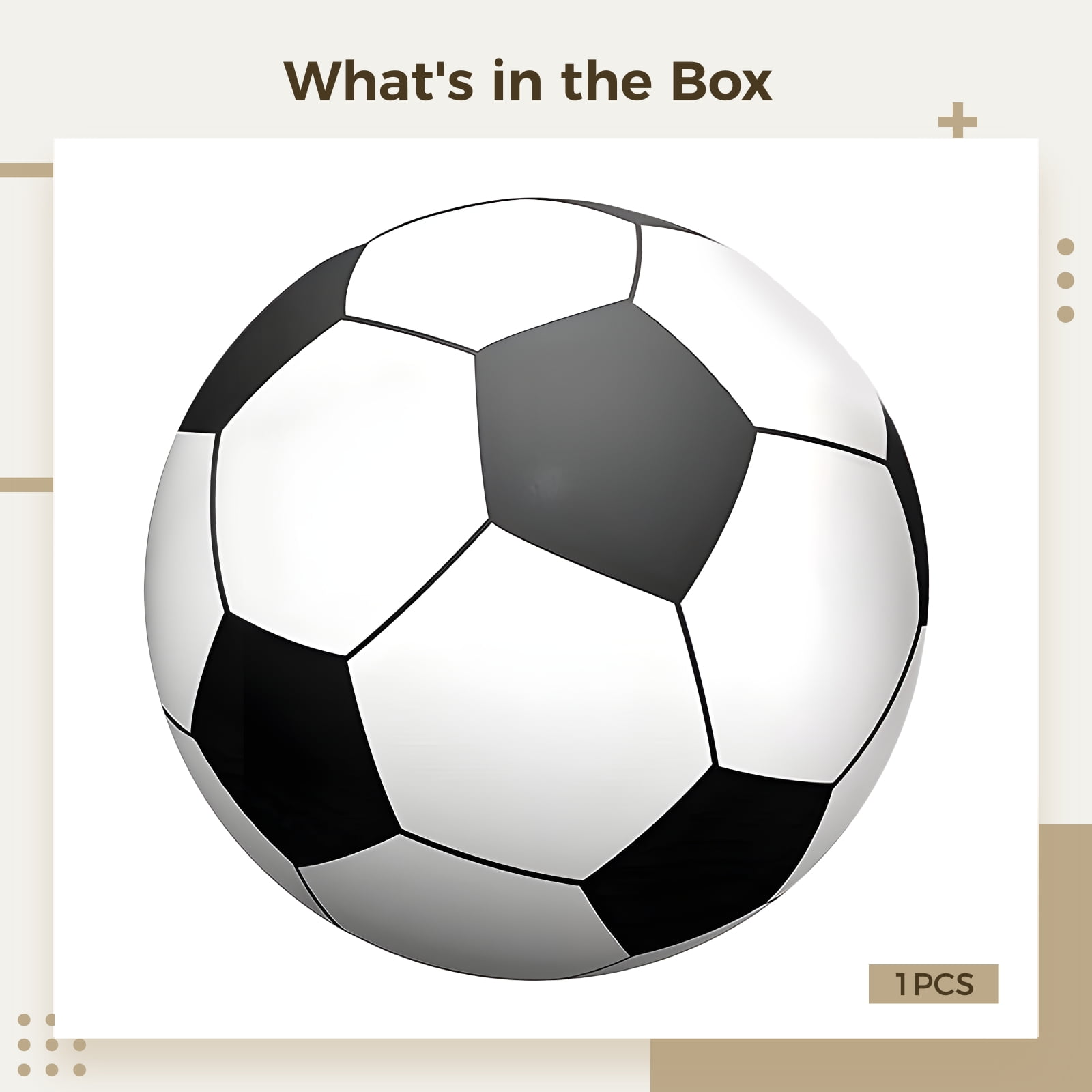 Giant Inflatable Beach Soccer Ball, Black & White, 59 in (150 cm), Long-Lasting PVC for Outdoor Fun, Ideal for Schools, Parties, and Sports Events