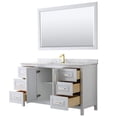 thumbnail image 2 of Wyndham Collection Daria 60" Wood & Marble Single Bathroom Vanity in White/Gold, 2 of 5