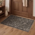 thumbnail image 3 of GENIMO 5'x7' Area Rug for Living Room, Machine Washable Non Slip Low Pile Rug for Bedroom Dining Room, Vintage Vintage Diamond, NOIR, 3 of 5