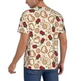thumbnail image 2 of Lsque Valentine'S Day Rose Pattern Mens Polo Golf Shirts Funny Graphics Shorts Sleeve Button Shirts Baseball T-shirt-4X-Large, 2 of 7