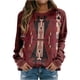thumbnail image 1 of Puntoco Moda Mujer O-cuello Camiseta de manga larga Otoño Impresión Blusa suelta tops Sudadera Puntoco Puntoco-3726, 1 of 7