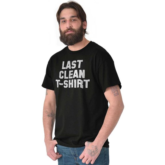 Last Clean T Shirt Laundry Day Humor Men's Graphic T Shirt Tees Brisco Brands L