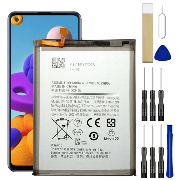 for Galaxy A12 Replacement Battery Upgraded 6500mAh, EB-BA217ABY Battery for Samsung Galaxy A12 SM-A125U SM-A125F SM-A125M with Repair Tool Kits