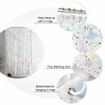 thumbnail image 5 of Colorful Flowers Shower Curtains for Bathroom Waterproof Fabric Bath Curtains Decor Bath Tub Curtain Polka Dots Spring Minimalism Art Decorative Shower Curtain Sets with 12 Hooks, 72x72 Inch, 5 of 6