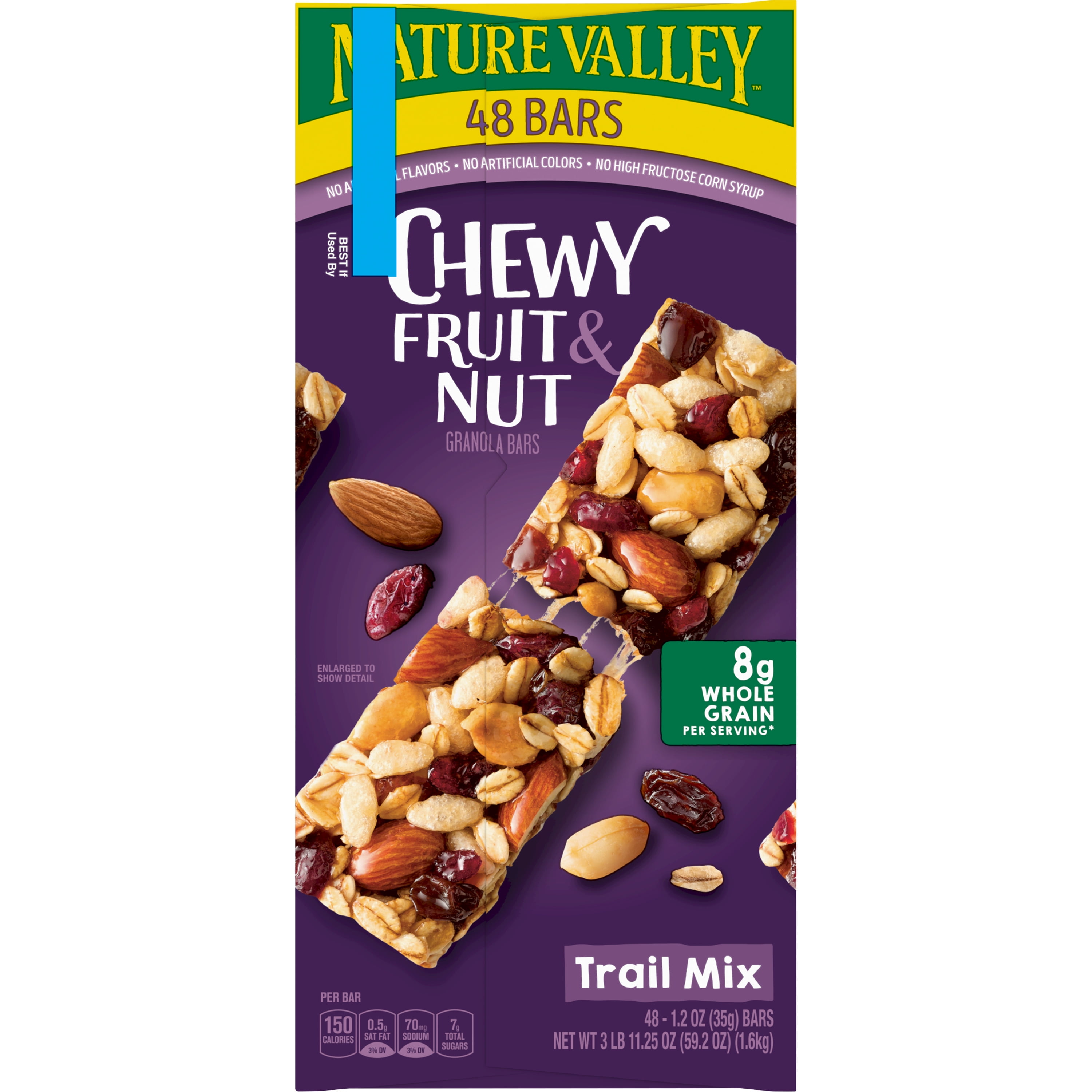 Nature Valley Chewy Fruit and Nut Granola Bars, Trail Mix Snack Bars,  48 ct, 57.6 OZ