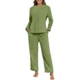 thumbnail image 4 of Delayuji Women's Pajamas Sets Winter Soft Fleece Warm Pajamas Set Flannel Pajamas Sets Loungewear Sleepwear Winter Outfits, 4 of 6