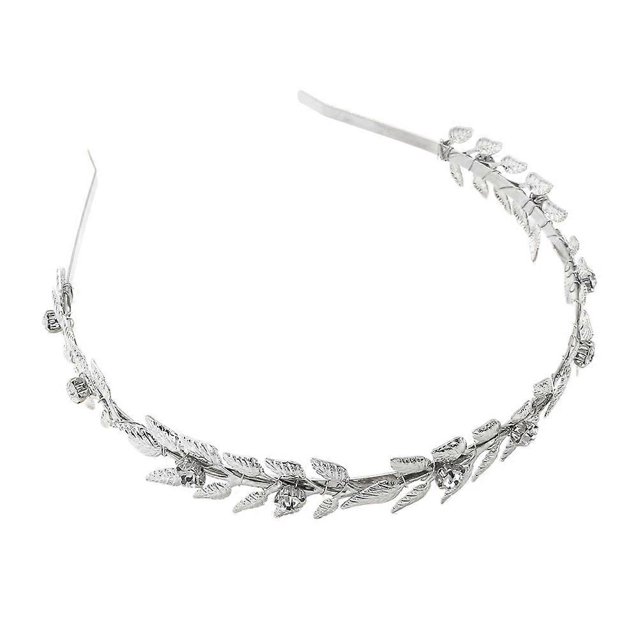 Wedding Bridal Headpiece Elegant Baroque Style Rhinestone Crown for Bride Flower Girl Silver 1Pcs