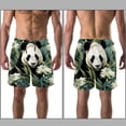 thumbnail image 3 of luoweisi Men's Beach Shorts Quick Dry Swim Trunks with Mesh Lining Panda S, 3 of 5