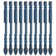 thumbnail image 5 of 10Pcs Cross Spearhead Drill Bit Carbide Bits with 1/4in Hex Shank for Ceramic Marble GlassDark Blue 8mm Hole, 5 of 5