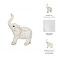 thumbnail image 3 of Modern Resin Elephant Figurine for Home Decor - Decorative Object for Bathroom, Living Room, and Shelf Accent - Ornaments for Office, Entryway Display, or Coffee Table Decor - 11", White, 3 of 11