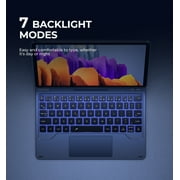 Dexnor Keyboard Case for Samsung Galaxy Tab S10 Lite/S10 FE/S9 FE 5G 10.9/S9 11/ Case with Keyboard Magnetic Floating Cantilever Stand Multi-Touch Trackpad Wireless Backlit with S Pen Holder, Blue