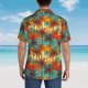 thumbnail image 4 of Balery Colorful Hawaii Palms Camisas hawaianas de manga corta para hombre, camisas playeras de corte holgado, camisas de vacaciones con botones,Medium, 4 of 7