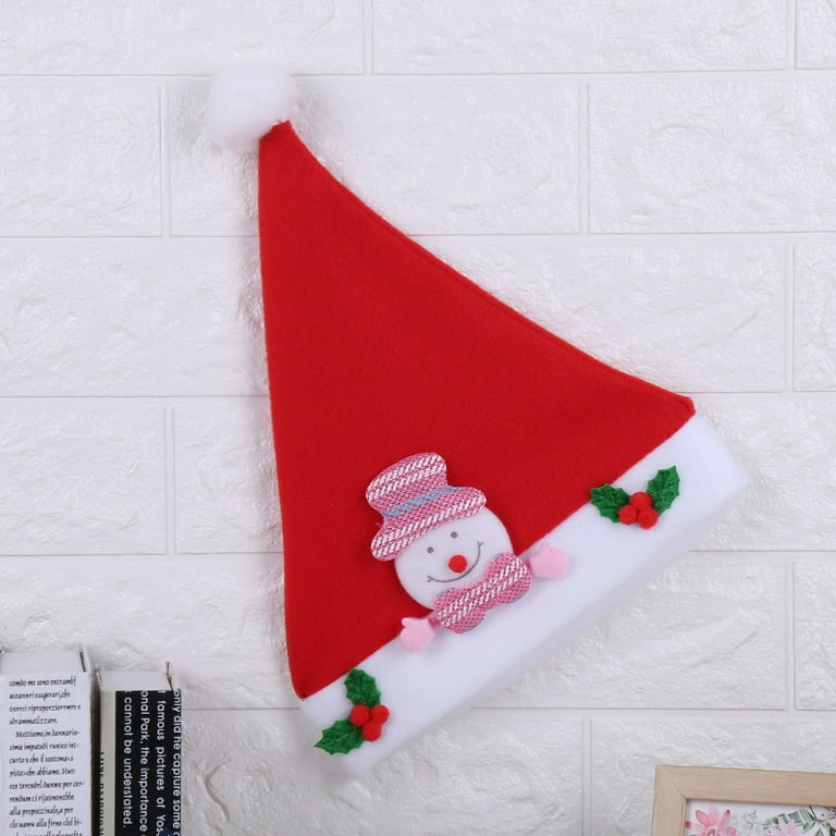 Christmas Red Classic Santa Hats Traditional Santa Claus Cap for