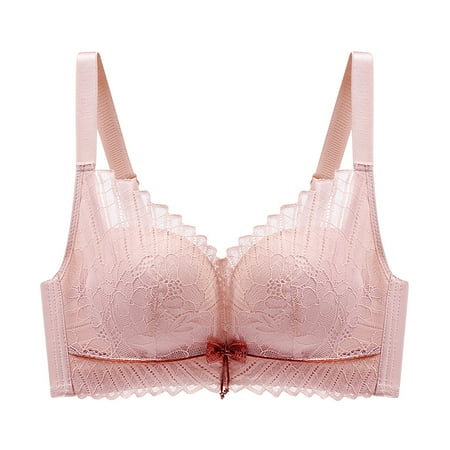 BZGTZT T-Shirt Bra for Women Full Coverage Lace Mesh Push Up Bra Soft V Neck Stylish Everyday Bras No Underwire Soft Bra