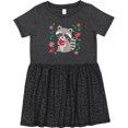 thumbnail image 3 of Inktastic Woodland Raccoon Spring Flowers Girls Toddler Dress, 3 of 5
