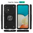 thumbnail image 2 of NIFFPD Galaxy A53 Case, Samsung A53 Case Ring Kickstand Hard PC Soft TPU Phone Cover for Samsung Galaxy A53 5G Black, 2 of 7