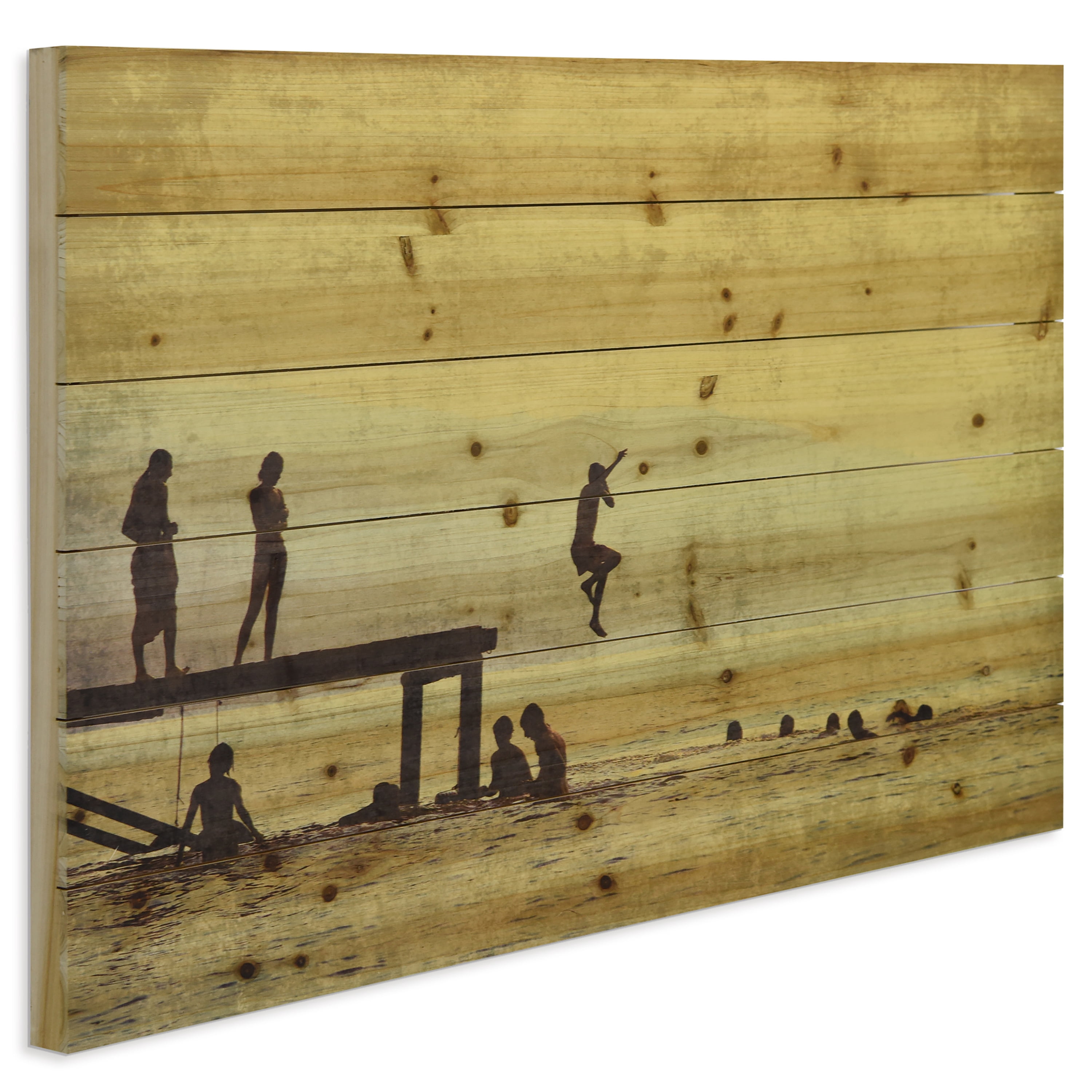 Empire Art Direct Summer Lake Print on Solid Wood Wall Art, 36" x 24", Ready to Hang