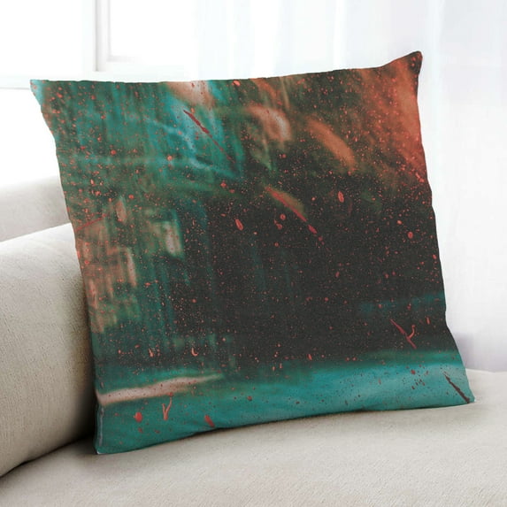 Ahgly Company Abstract Paint Splatter Indoor Throw Pillow, 18 inch by 18 inch
