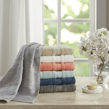 6pc Roman Super Soft Cotton Bath Towel Set Blue