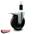 thumbnail image 2 of 5 Inch Phenolic Swivel 1-3/8 Inch Expanding Stem Caster Total Lock Brake SCC, 2 of 2