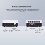 CHUWI LarkBox X Mini PC,256GB SSD 8GB RMA,Intel i3-1220P (10C/12T, up to 4.4GHz),Windows 11 Mini Gaming/Bussiness Desktop Computers,WIFI 6,Hybrid–Cooling System