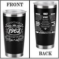 thumbnail image 2 of Happy 60th Birthday Gifts for Men women, 60 Years Old Gifts, Sixty Birthday Present, Funny Birthday Tumbler Cup Gifts（Black）, 2 of 6