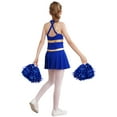 thumbnail image 2 of Zaldita Girls Cheer Leader Fancy Dance Dress Outfits Cheerleading Dance Costume Cheer Up Performance Uniform with Pom Poms Royal Blue 6, 2 of 7