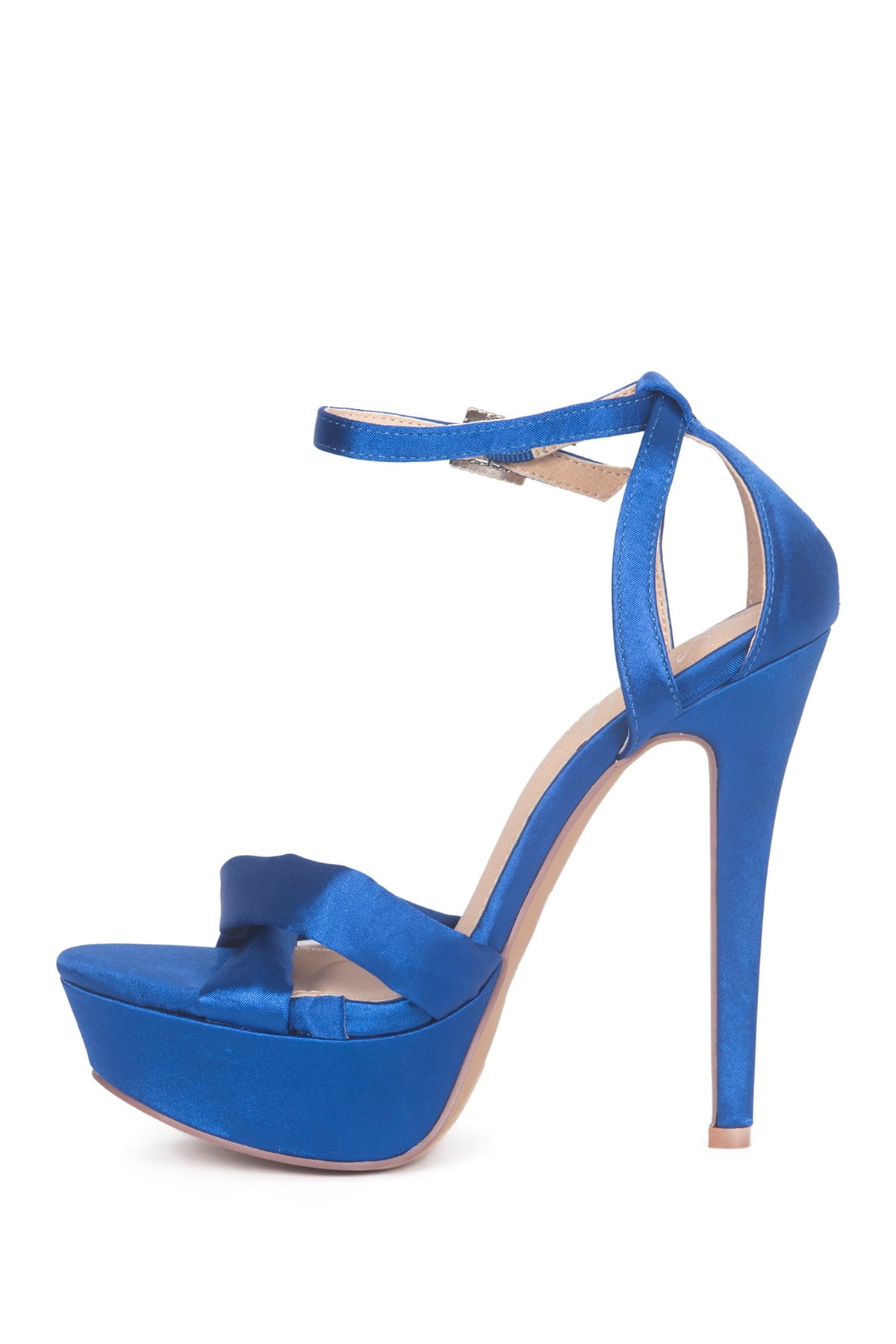 Lauren Lorraine Royal Blue Heidi Platform Special Occasion Sandal Royal Blue