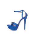 thumbnail image 3 of Lauren Lorraine Heidi Platform High Heel Sandal Satin Bridal Prom Wedding Pump (Blue, 10), 3 of 5