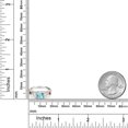 thumbnail image 4 of Gem Stone King 925 Silver and 10K Yellow Gold 3-Stone Ring Cushion Topaz Half Moon Moissanite (1.76 Carat Cttw) (Size 8), 4 of 4