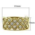 thumbnail image 2 of Womens Gold Ring Stainless Steel Anillo Color Oro Para Mujer Ninas Acero Inoxidable with Top Grade Crystal in Clear Chawwah, 2 of 4