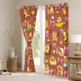 thumbnail image 3 of Erosebridal Pink Bowknot Kawaii Bow Black Out Curtains,Cute Animal Capybara Curtains Pack of 2 (42x63 Each) For Kids Teens, 3 of 6