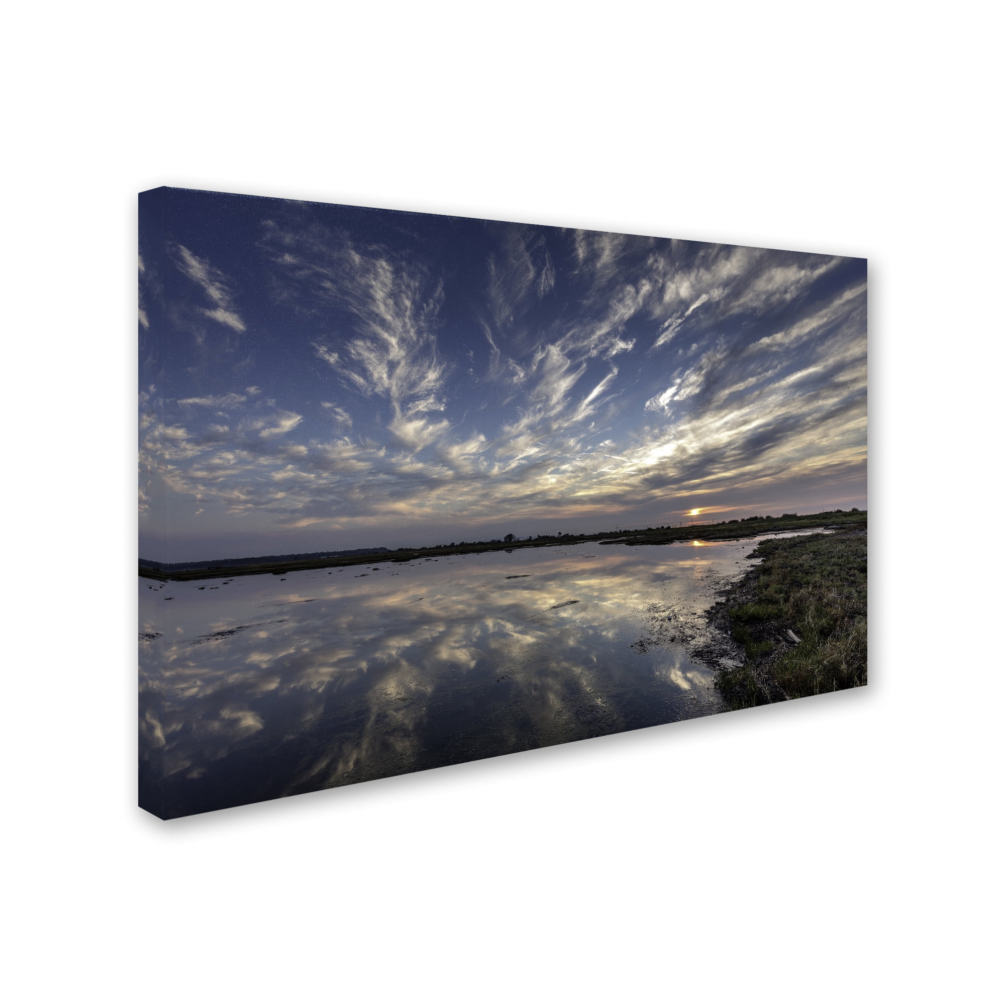 Trademark Fine Art 'Boundary Bay Sunset' Canvas Art by Pierre Leclerc