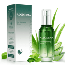 Aloderma Skin Brightening Serum with 65% Organic Aloe Vera - Face Serum with Niacinamide, Vitamin C and Alpha-Arbutin for Glowing Skin - Aloe Vera Face Glow Serum - Refine Skin Texture and Tone