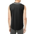 thumbnail image 2 of Hat and Beyond Men's Button Down Sleeveless Baseball Jersey Softball Tank Top, 2 of 6