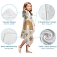 thumbnail image 7 of Colorful Mushroom Rainbow Light Pattern Hooded Bath Towel，50"x30" for Ages 3 To 12 Kids, Quick Dry Lightweight Soft Microfiber Hood Beach Towel Cover Up for Kids, 7 of 7