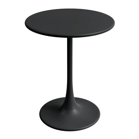 Jamesdar Kurv 24" Steel Bistro Table in Black Indoor/Outdoor