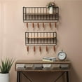thumbnail image 1 of Luxen Home 2pc Étagère Murale en Bois et Métal, 1 of 1