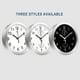 thumbnail image 2 of Reloj de pared HITO Silent con tapa de cristal de 10 pulgadas y aluminio plateado, 2 of 8